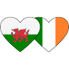 Wales Ireland Flag Heart