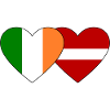 Ireland Latvia Flag Heart