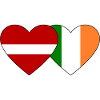 Latvia Ireland Flag Heart