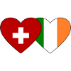 Switzerland Ireland Flag Heart