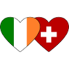Irlande Suisse Flag Heart