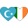 Uyghurs Ireland flag heart