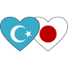 Uyghurs Japan flag heart