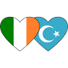 Ireland Uyghurs Flag Heart