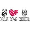 Paix amour pitbull