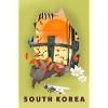 Südkorea Reiseplakatkarte