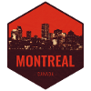Montreal Skyline Red