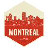 Montreal Skyline Retro Badge