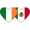 Ireland Mexico Flag Heart