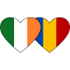 Ireland Romania Flag Heart