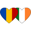 Romania Ireland Flag Heart