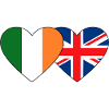 Ireland England Flag Heart