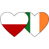 Poland Ireland Flag Heart