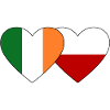 Drapeau de l’Irlande Pologne Coeur