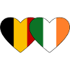 Belgium Ireland Flag Heart