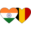 India Belgium Flag Heart
