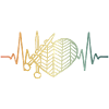 Knitting heartbeat knit ECG pulse