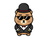 Bear Gangster Mafia Melon Sunglasses