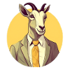 Well-dressed goat