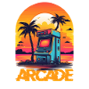 Pixel-Arcade-Controller Konsolenspieler-Abenteuer
