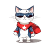 Chat héros mignon