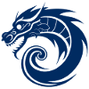 Drachen Asien blau