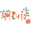 Mom Flower Letters