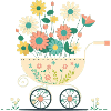 Flowery stroller 2