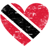 Trinidad and Tobago Flag Heart