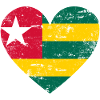 Togo Flag Heart