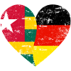 Togo Germany Flag Heart