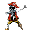 Dabbing Pirate Pumpkin Glowing Halloween