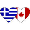 Greece Canada Flag Heart