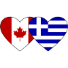 Canada Greece Flag Heart