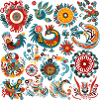 Fleurs et oiseaux