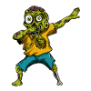 Zombie Pumpkin Zombie Dabbing Halloween