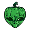 Alien Pumpkin Glowing Skeleton Halloween