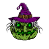 Witches Pumpkin Glowing Skeleton Halloween