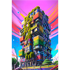 High-rise abstract building