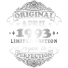 30th Birthday Year April 1993 Made in 1993