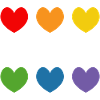 Regenbogenherzchen Braut weiss
