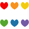 Regenbogenherzchen Braeutigam weiss