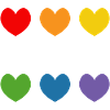 Rainbow Hearts Groom white