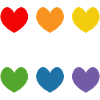 Cœur arc-en-ciel Bride blanc