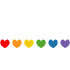 Rainbow Hearts Welcome blanc