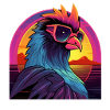 Synthwave Rooster