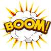 Lustige Cartoon-Explosion