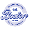 Boston Lettering Circle Badge