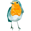 Rotkehlchen Aquarell