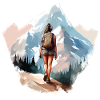 Wandern Frau Berge